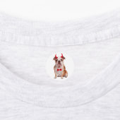 Engelse buldog in Halloween Labels (Aangebracht)
