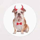 Engelse buldog in Halloween Labels (Design 1)