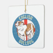 Engelse buldog Saint George's Cross Keramisch Ornament (Links)