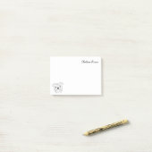 Engelse Bull Dog Eenvoudig Zwart & Wit Gepersonali Post-it® Notes (Op bureau)