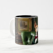 Engelse Bull Terrier 2 tone koffie mok (Voorkant links)