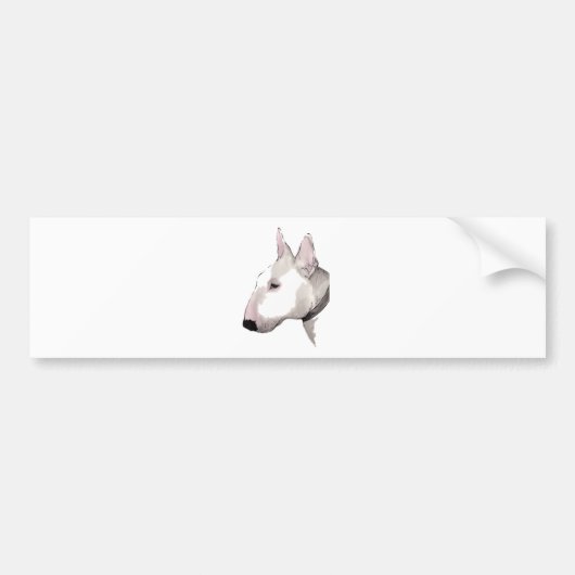 Engelse bull Terrier Bumpersticker (Voorkant)