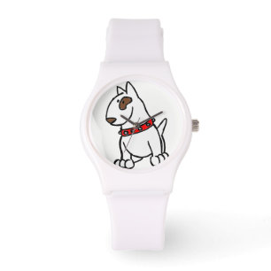 Engelse Bull Terrier Cartoon Watch Horloge