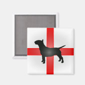 Engelse Bull Terrier Koelkast Magnet Magneet (Voorkant / Achterkant)