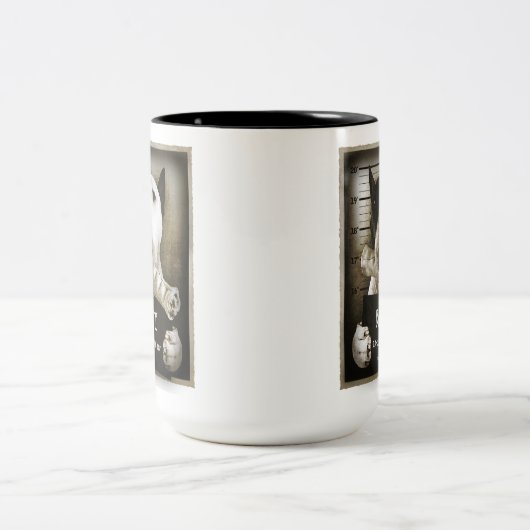 Engelse Bull Terrier "Mok Shot" koffie Mok (Center)