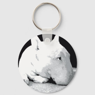 Engelse bull Terrier, Pop Art Print Sleutelhanger
