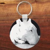 Engelse bull Terrier, Pop Art Print Sleutelhanger (Voorkant)