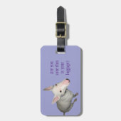 Engelse Bull Terrier Sitting  Bagagelabel (Voorkant verticaal)