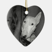 Engelse bull Terrier Snuggable under a Blanket - B Keramisch Ornament (Rechts)