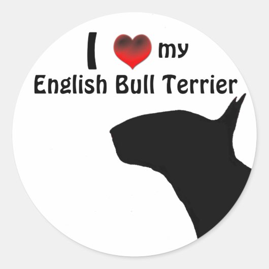 Engelse bull Terrier Sticker (Voorkant)