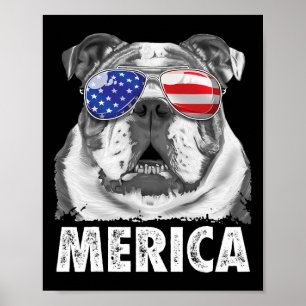 Engelse Bulldog 4 juli Amerika Mannen Vrouwen Vs V Poster