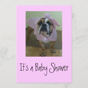 Engelse Bulldog Baby Shower-uitnodigingen Kaart