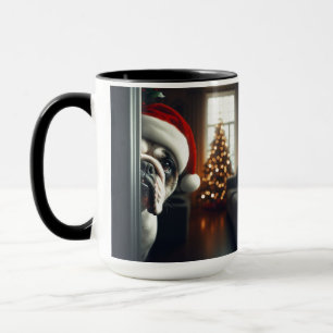 Engelse Bulldog Bearing Treat Christmas Coffee Mok