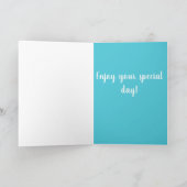 Engelse Bulldog Birthday Kaart (Binnen)