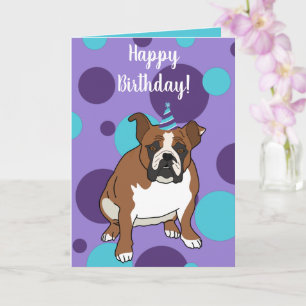  Engelse Bulldog Birthday Kaart
