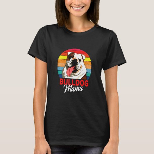 Engelse Bulldog Bully Dog Moeder Vrouwen T-shirt (Voorkant)