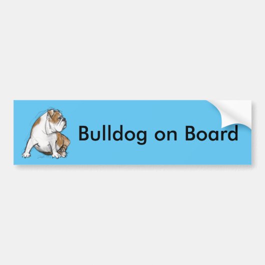 Engelse Bulldog Bumpersticker (Voorkant)