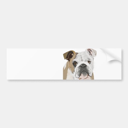 Engelse Bulldog Bumpersticker (Voorkant)