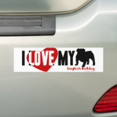 Engelse Bulldog Bumpersticker (Op auto)