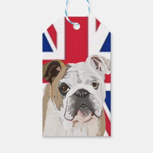 Engelse Bulldog Cadeaulabel (Voorkant)