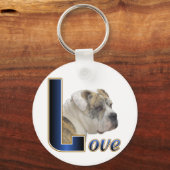 Engelse Bulldog Cadeaus Sleutelhanger (Voorkant)