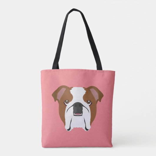 Engelse Bulldog Canvas tas (Achterkant)
