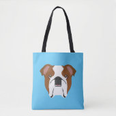 Engelse Bulldog Canvas tas (Voorkant)