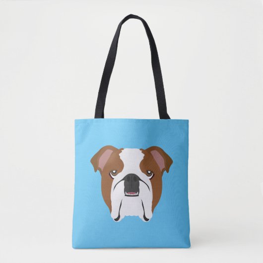 Engelse Bulldog Canvas tas (Voorkant)