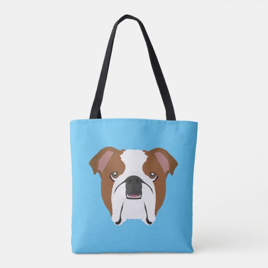 Engelse Bulldog Canvas tas (Achterkant)