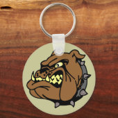 Engelse Bulldog Cartoon Sleutelhanger (Voorkant)