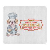 Engelse Bulldog Chef Baking Gingerbread Snijplank (Voorkant)