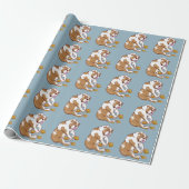 Engelse Bulldog Crochet Cadeaupapier (Uitgerold)