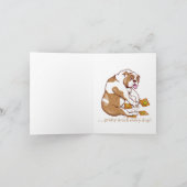 Engelse Bulldog Crochet Kaart (Binnen)