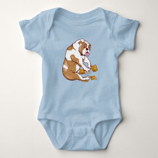 Engelse Bulldog Crochet Romper (Voorkant)