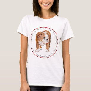 Engelse Bulldog Diep Denkend T-shirt