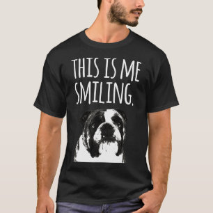 Engelse Bulldog Dit is mijn glimlach T-shirt