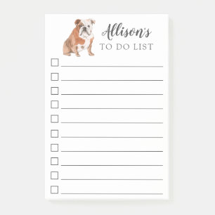 Engelse Bulldog Dog gepersonaliseerd om lijst te d Post-it® Notes