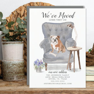 Engelse Bulldog Dog   Verplaatsingsaankondiging Aankondiging