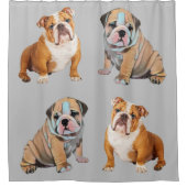 Engelse Bulldog Douchegordijn (Voorkant)