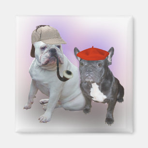 Engelse Bulldog en French Bulldog Magneet