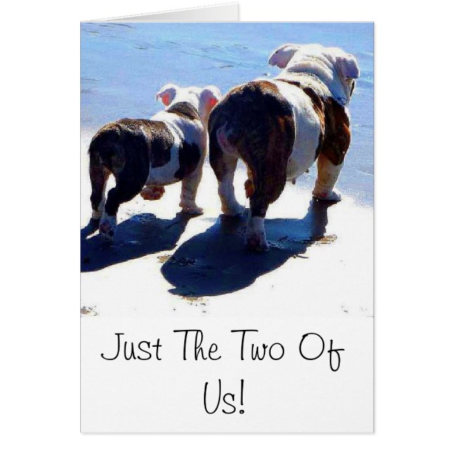 Engelse Bulldog en Puppy (Voorkant)