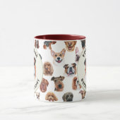 Engelse bulldog en vrienden gepersonaliseerd mug mok (Midden)