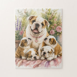 ENGELSE BULLDOG FAMILIE LEGPUZZEL
