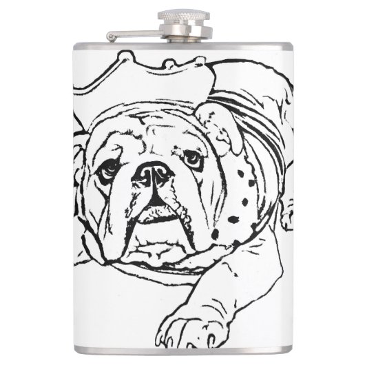 Engelse bulldog flas heupfles (Voorkant)