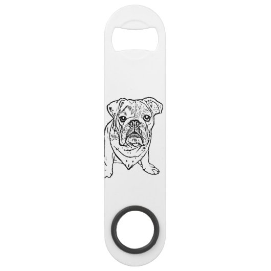 Engelse bulldog flesopener speed flessenopener (Achterkant)