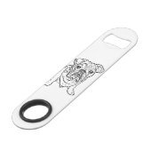 Engelse bulldog flesopener speed flessenopener (Achterkant Gekanteld)