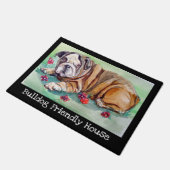 Engelse Bulldog Friendly House Doormat Deurmat (Schuin)