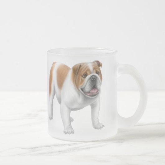 Engelse Bulldog Frosted Mok (Rechts)