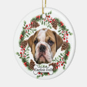 Engelse Bulldog gepersonaliseerd Ornament voor hui (Links)