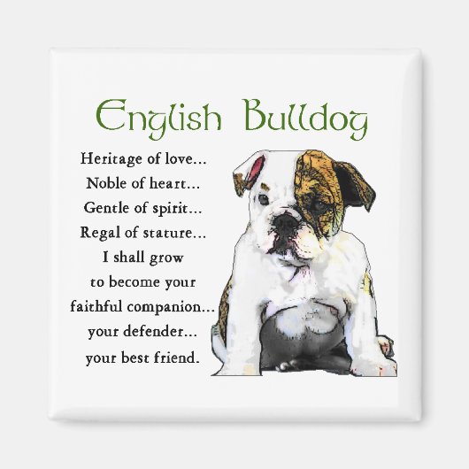 Engelse bulldog Gifts Magneet (Voorkant)